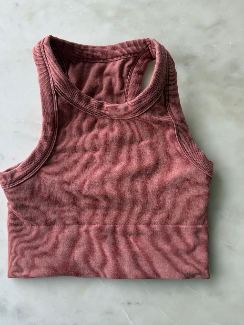ALO Yoga Mauve Pink Ribbed Racerback Tank - Picture 2 of 3